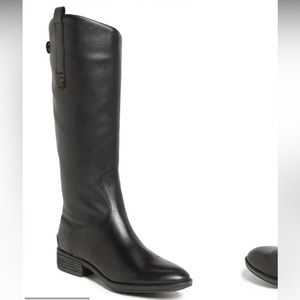 Sam Edelman Penny leather black knee high boots size 7